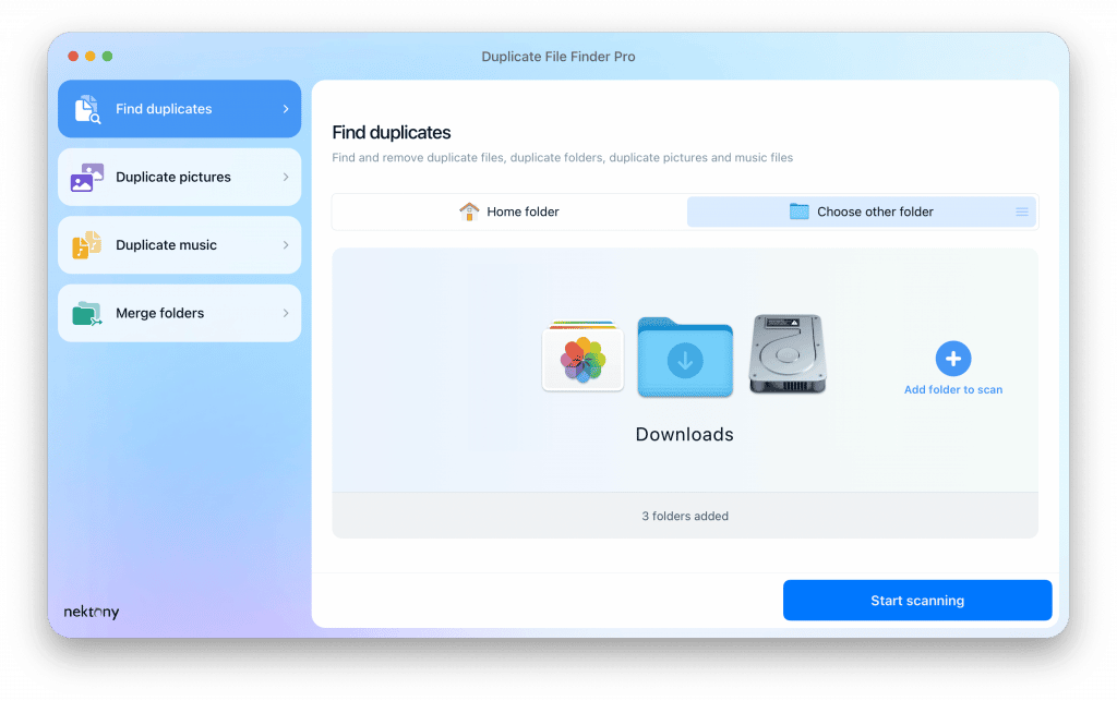 Duplicate File Finder window showing the scan results