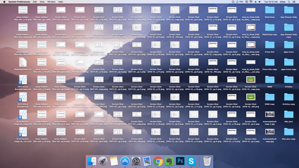 desktop is full