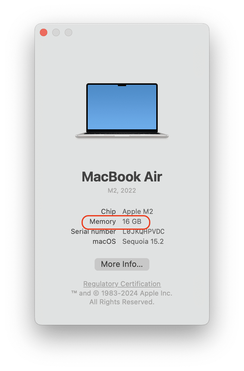 macbook memory